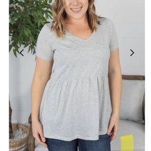 Michelle Mae Sarah dark Grey Womans Top size Medium New with tag